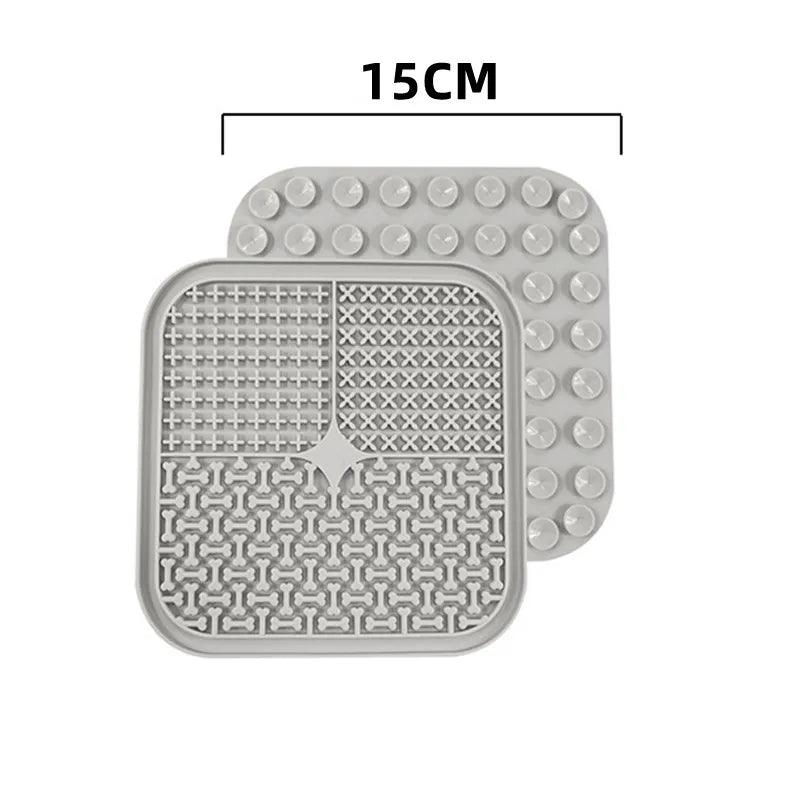 Pet Supplies Dog Cat Lick Pad Square Round Sucker Slow Food Pad Shower Distraction Pad Silicone Lick Pad Slow Food Tray - Ammpoure Wellbeing