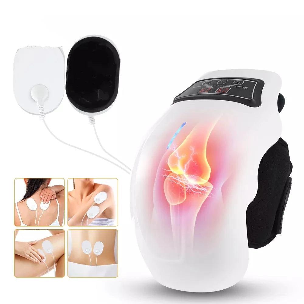 Physiotherapy Hot Compress Electric Knee Massager Vibration Heating Knee Massage Relieve Rheumatic Arthritis Laser Light Therapy - Ammpoure Wellbeing