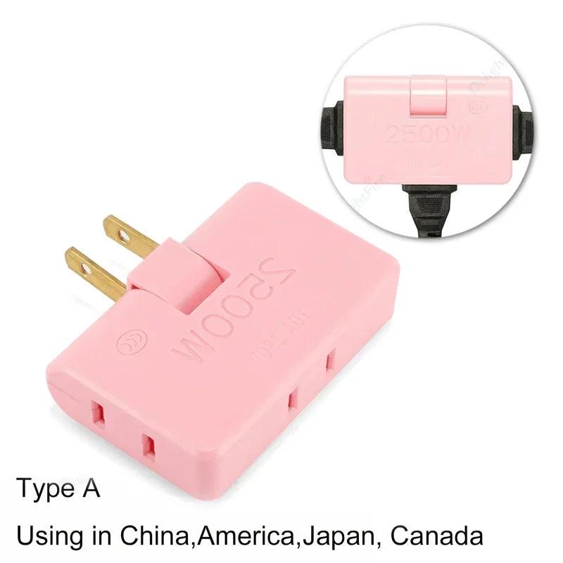 Plug Adapter 3 in 1 Travel Adapter Electrical Plug US To Euro Plug Power Converter Power Adapters Electric AC Outlet - Ammpoure Wellbeing