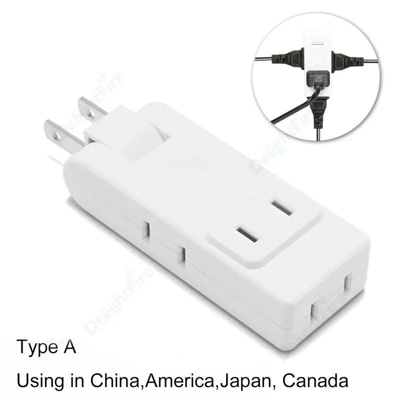 Plug Adapter 3 in 1 Travel Adapter Electrical Plug US To Euro Plug Power Converter Power Adapters Electric AC Outlet - Ammpoure Wellbeing