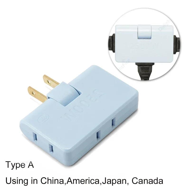 Plug Adapter 3 in 1 Travel Adapter Electrical Plug US To Euro Plug Power Converter Power Adapters Electric AC Outlet - Ammpoure Wellbeing