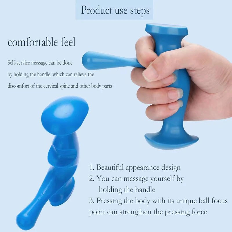 Portable Massager Thumb Finger Pressure Press Trigger Point Full Body Foot Back Manual Tools Deep Relaxed Relieve Fatigue - Ammpoure Wellbeing