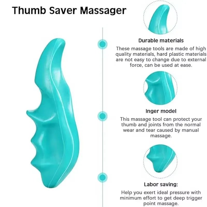 Portable Massager Thumb Finger Pressure Press Trigger Point Full Body Foot Back Manual Tools Deep Relaxed Relieve Fatigue - Ammpoure Wellbeing