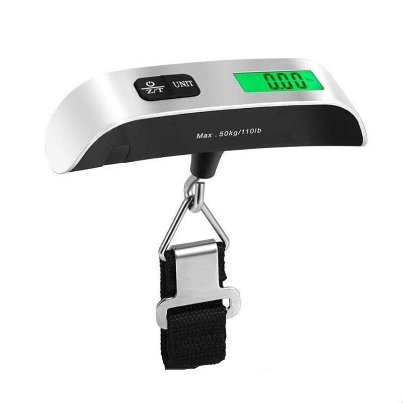 Portable Scale Digital LCD Display 110lb/50kg Electronic Luggage Hanging Suitcase Travel Weighs Baggage Bag Weight Balance Tool - Ammpoure Wellbeing