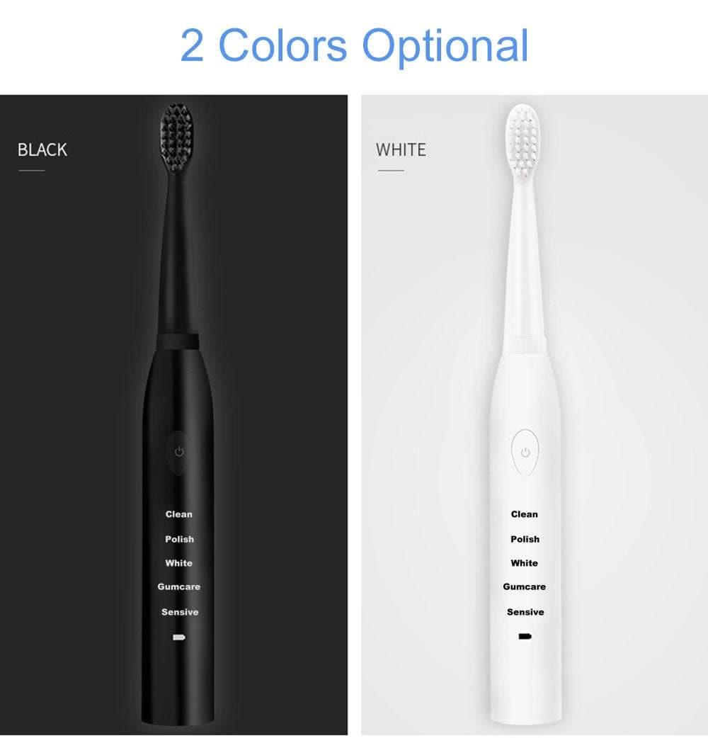 Powerful Ultrasonic Sonic Electric Toothbrush USB Charge Rechargeable Tooth Brush Washable Electronic Whitening Teeth Brush J110 - Ammpoure Wellbeing