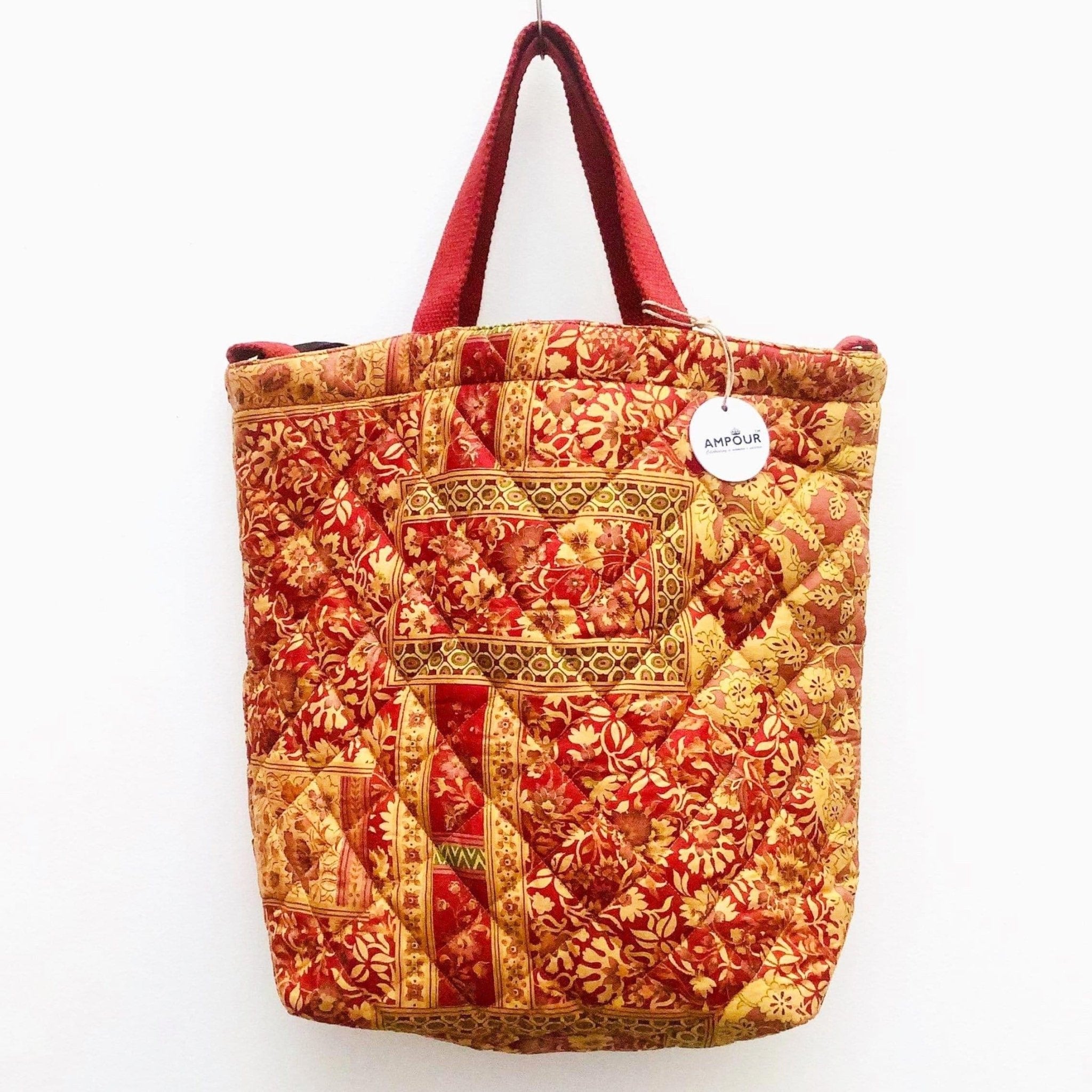 Premium Recycled Silk Tote Bag (One - Off Print) - Ammpoure Wellbeing