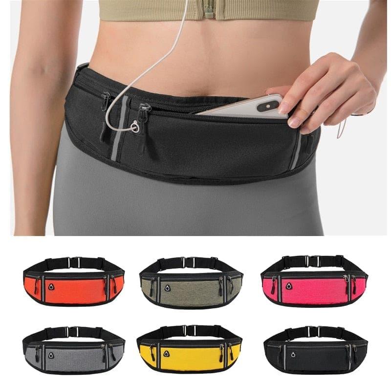 Professional Running Waist Bag Sports, Bumbag Mobile Phone Case Men Women Hidden Pouch Gym SportsBags Running Belt Waist Pack - Ammpoure Wellbeing