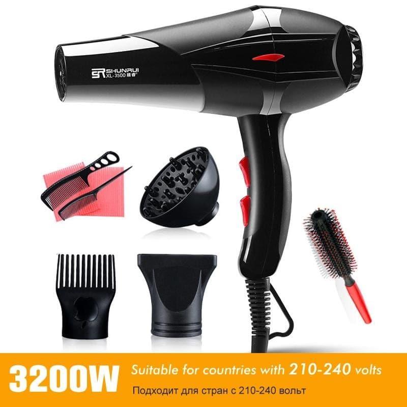 Professional Strong Power Hair Dryer 3200W/1400W (100 - 240V) - Ammpoure Wellbeing
