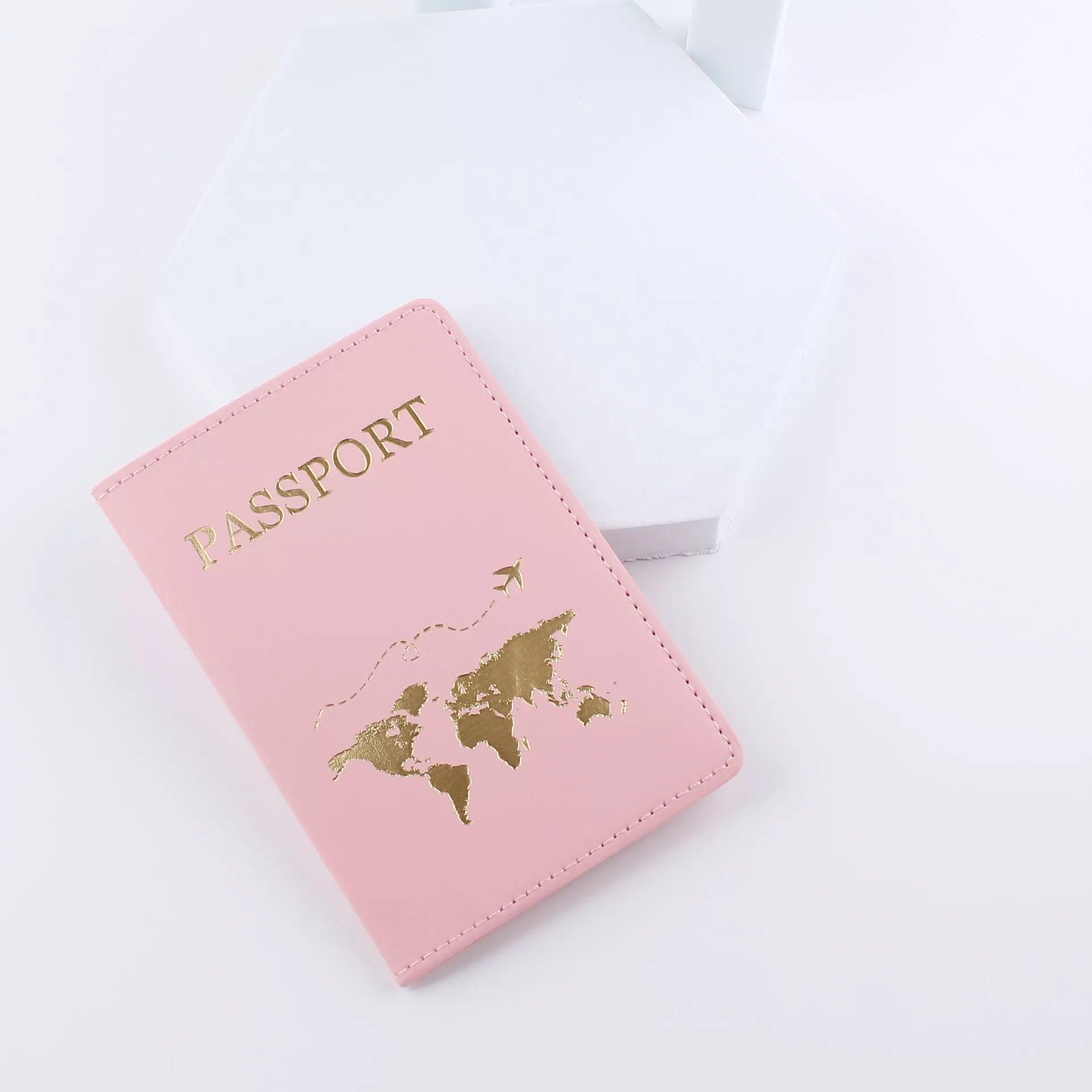 PU Leather Travel Passport Cover Fashion 2024 Women Passport Holder Case for Men Travel Document Credit Card Case - Ammpoure Wellbeing