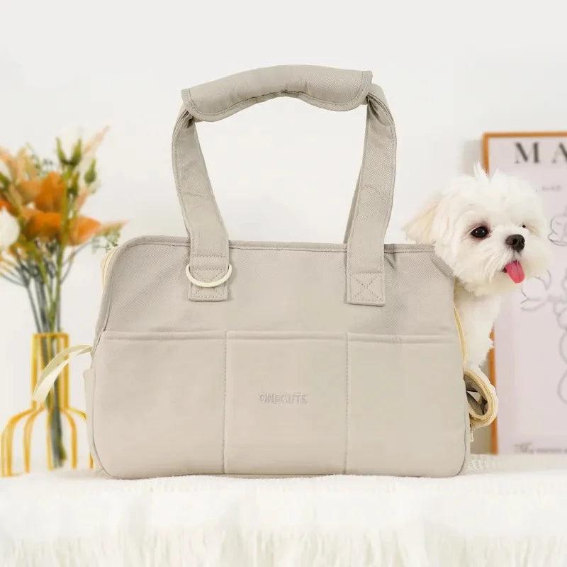 Puppy Go Out Portable Shoulder Handbag Dog Bag Pet Cat Chihuahua Yorkshire Dog Supplies Suitable For Small Dogs dog carrier - Ammpoure Wellbeing