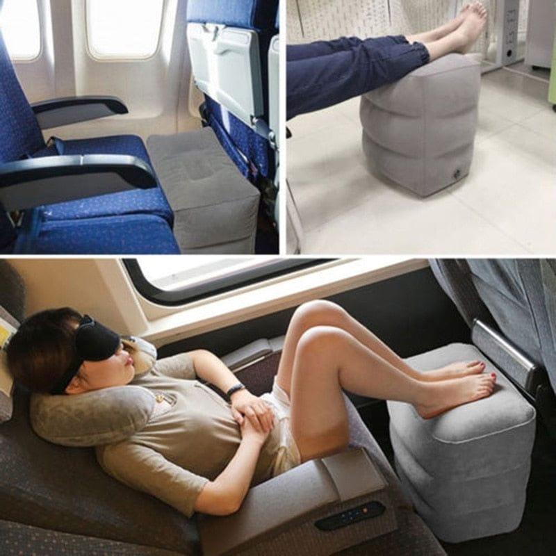 PVC Kids Flight Sleeping Footrest Pillow Resting Pillow On Airplane Car Bus Pillow Inflatable Travel Foot Rest Pillow Foot Pad - Ammpoure Wellbeing