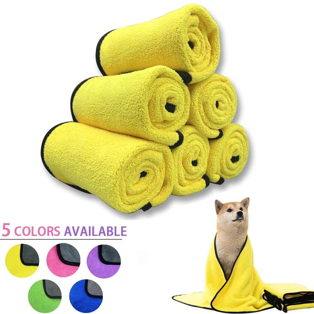 Quick - drying Pet Dog and Cat Towels Soft Fiber Towels Water - absorbent Bath Towel Convenient Pet Shop Cleaning Towel Pet Supplies - Ammpoure Wellbeing