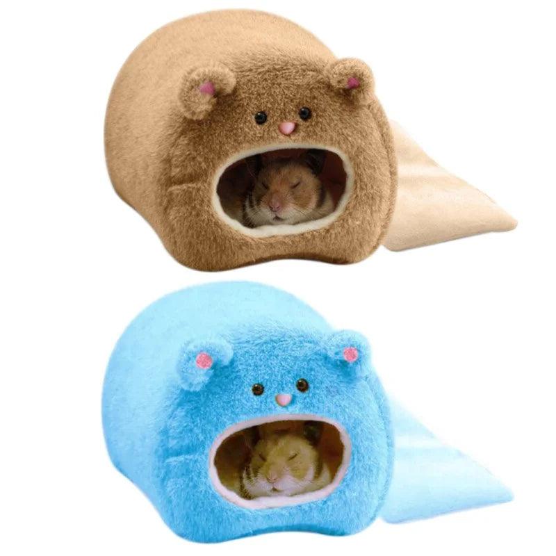 Rat Hamster Warm Bed House Cushion Fleece Hut Hanging Hammock Cute Toy Nest Cage for Small Animal Mice Sugar Glider Chinchilla - Ammpoure Wellbeing