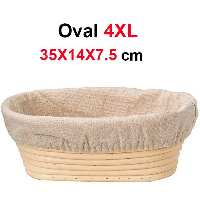 Rattan Bread Proofing Basket Natural Oval Rattan Wicker Dough Fermentation Sourdough Banneton Bread Basket - Ammpoure Wellbeing