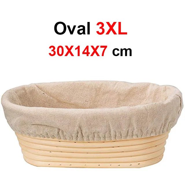 Rattan Bread Proofing Basket Natural Oval Rattan Wicker Dough Fermentation Sourdough Banneton Bread Basket - Ammpoure Wellbeing