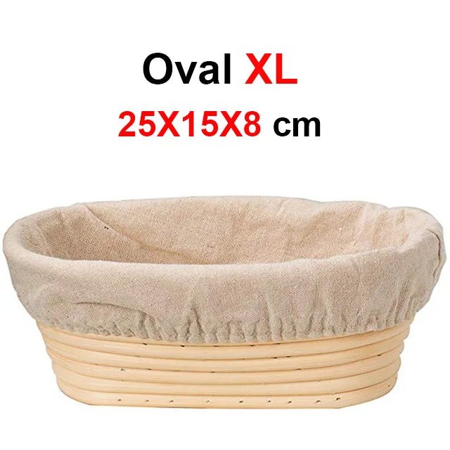 Rattan Bread Proofing Basket Natural Oval Rattan Wicker Dough Fermentation Sourdough Banneton Bread Basket - Ammpoure Wellbeing