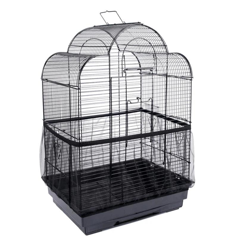 Receptor Seed Guard Nylon Mesh Bird Parrot Cover Soft Easy Cleaning Nylon Airy Fabric Mesh Bird Cage Cover Seed Catcher Guard - Ammpoure Wellbeing