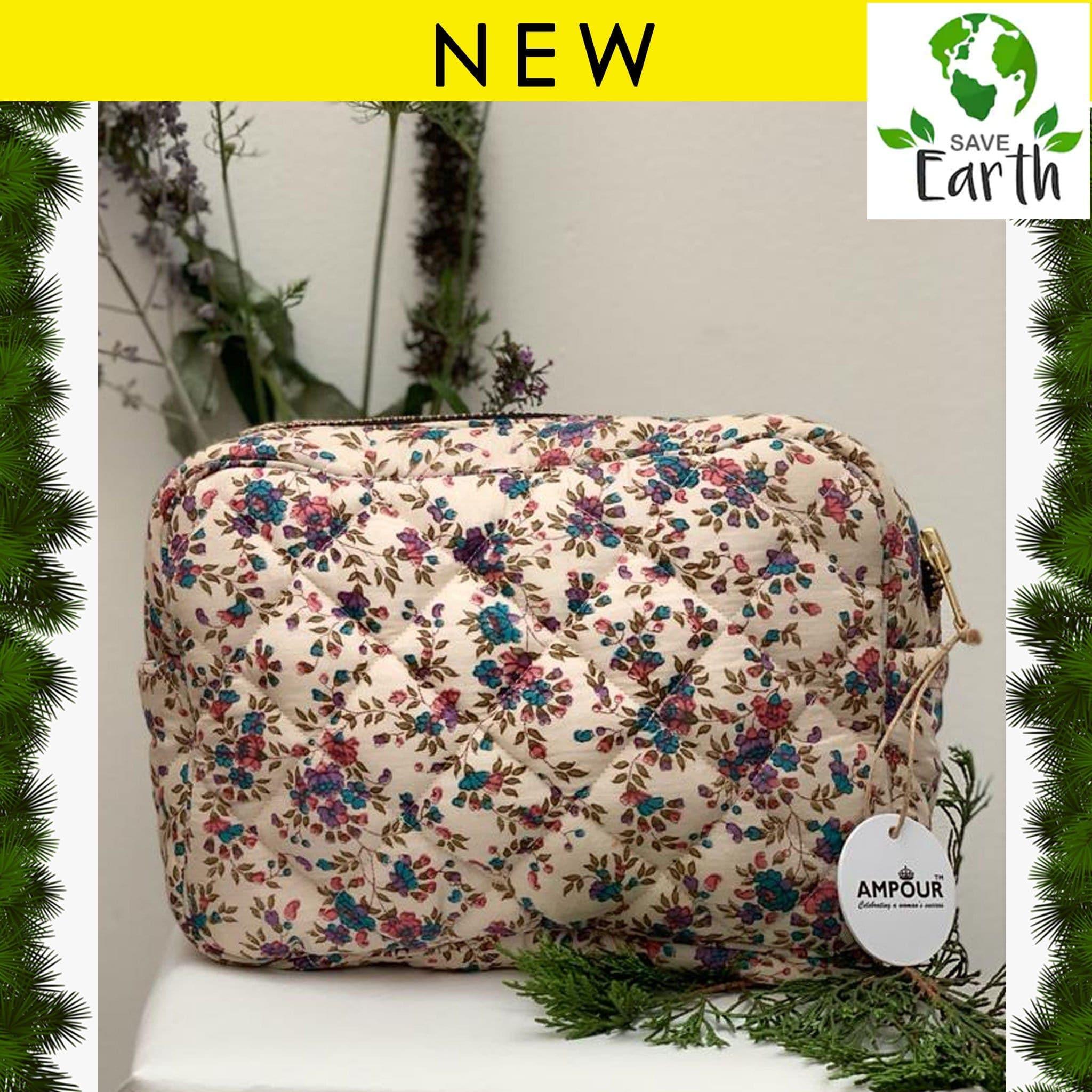 Recycled Silk Washbag (One - Off Print) - Ammpoure Wellbeing