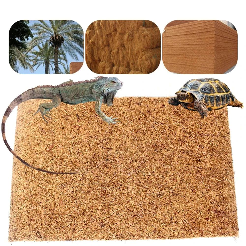 Reptile Carpet Natural Coconut Fiber Coir Tortoise Mat for Pet Terrarium Liner Reptile Supplies Lizard Snake pet products - Ammpoure Wellbeing