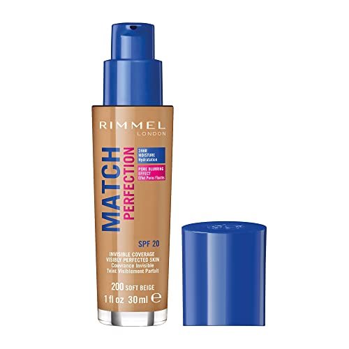 Rimmel Match Perfection Foundation SPF20, 200 Soft Beige - Ammpoure Wellbeing