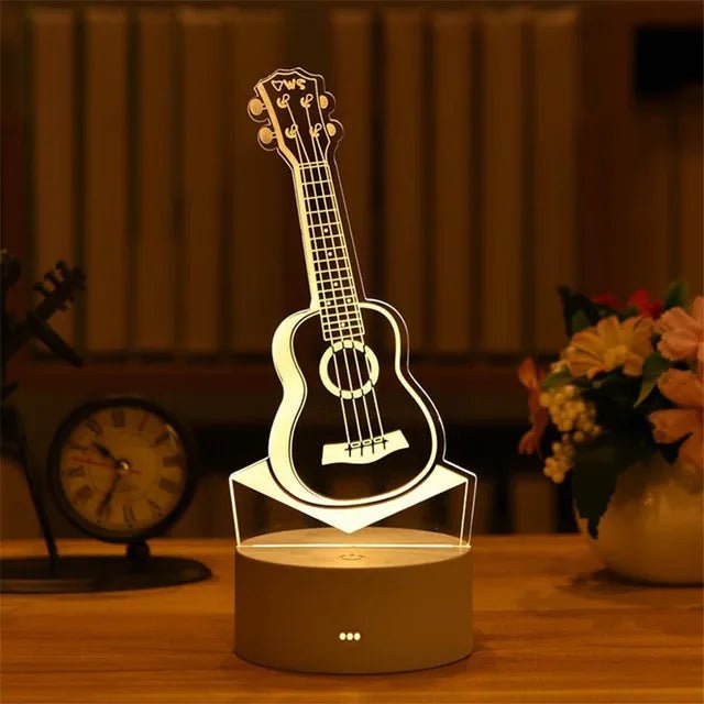 Romantic Love 3D Acrylic Led Lamp for Home Children's Night Light Table Lamp Birthday Party Decor Valentine's Day Bedside Lamp - Ammpoure Wellbeing