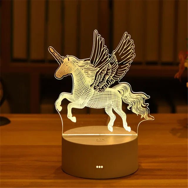 Romantic Love 3D Acrylic Led Lamp for Home Children's Night Light Table Lamp Birthday Party Decor Valentine's Day Bedside Lamp - Ammpoure Wellbeing