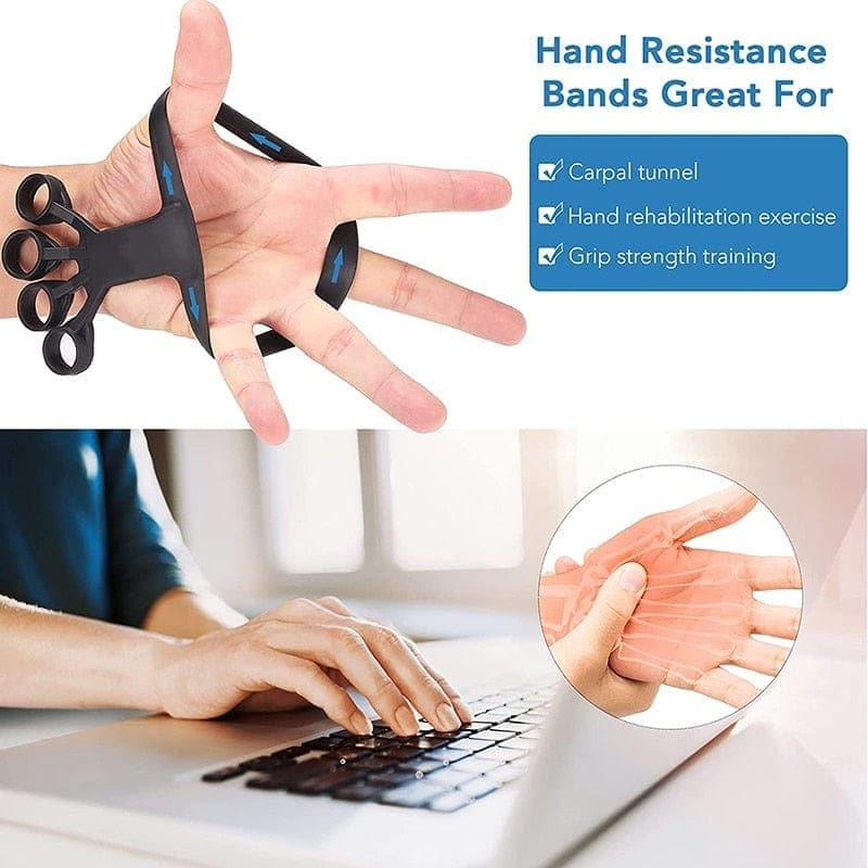 Silicone Grip Device Finger Exercise Stretcher Arthritis Hand Grip Trainer Strengthen Rehabilitation Training To Relieve Pain - Ammpoure Wellbeing