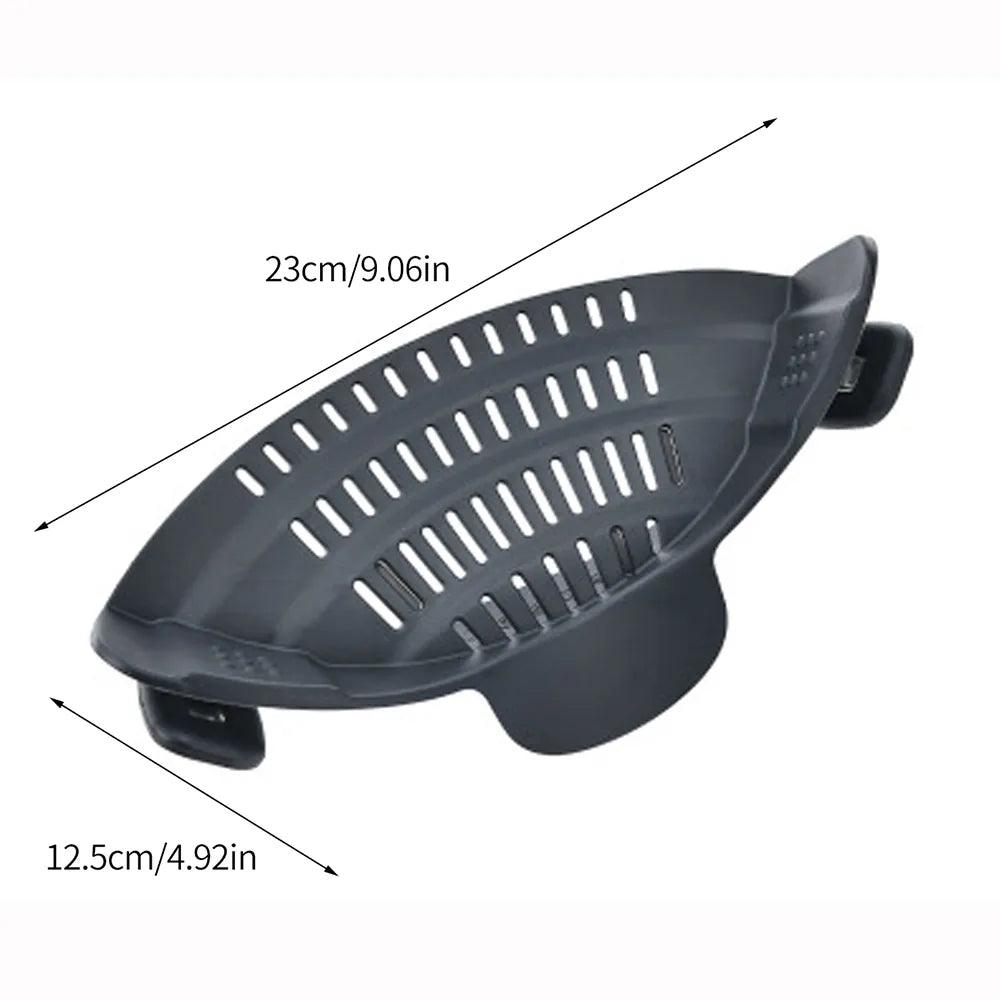 Silicone Kitchen Strainer Clip On Pots and Pans Drain Rack Pasta Noodle Vegetable Fruit Strainer Colander Kitchen Gadgets - Ammpoure Wellbeing