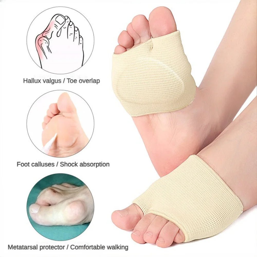 Silicone Metatarsal Pads Toe Separator Pain Relief Forefoot Socks Insole Bunion Orthotics Hallux Valgus Corrector Foot Care Tool - Ammpoure Wellbeing