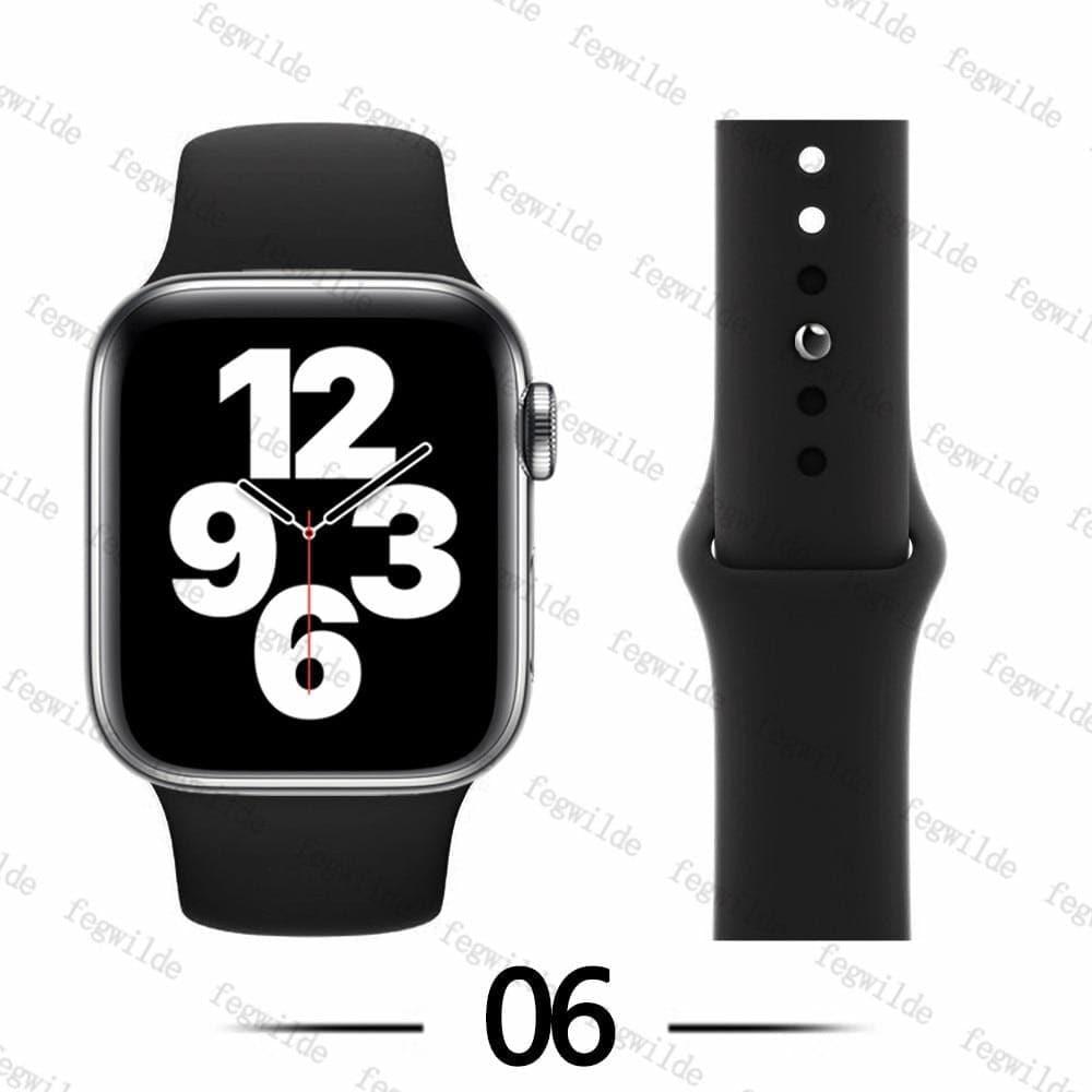 Silicone Strap For Apple Watch Band 44mm 40mm - Ammpoure Wellbeing