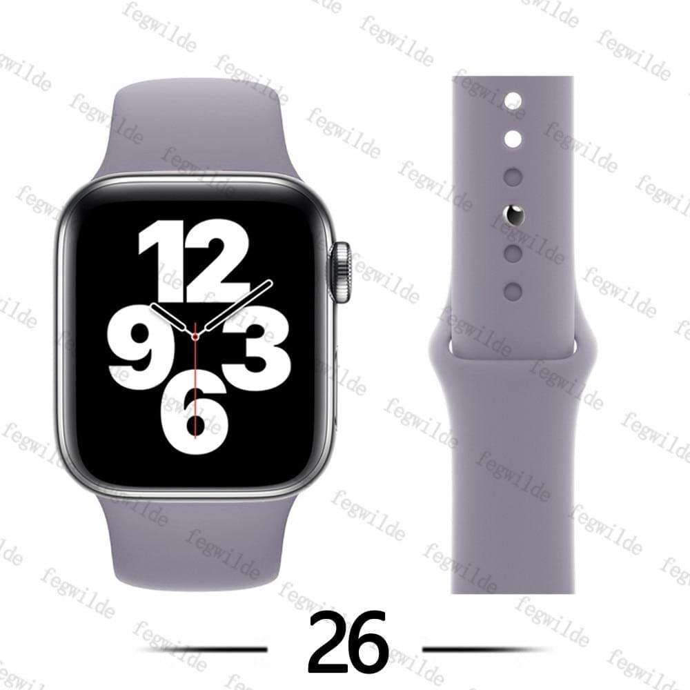 Silicone Strap For Apple Watch Band 44mm 40mm - Ammpoure Wellbeing