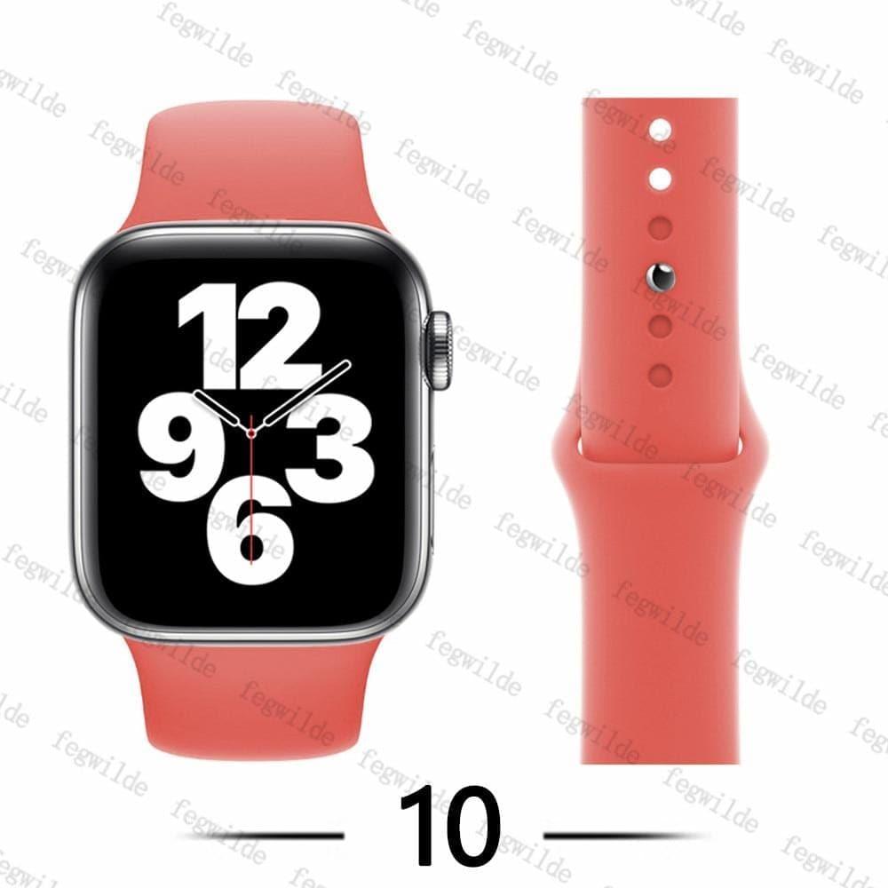 Silicone Strap For Apple Watch Band 44mm 40mm - Ammpoure Wellbeing