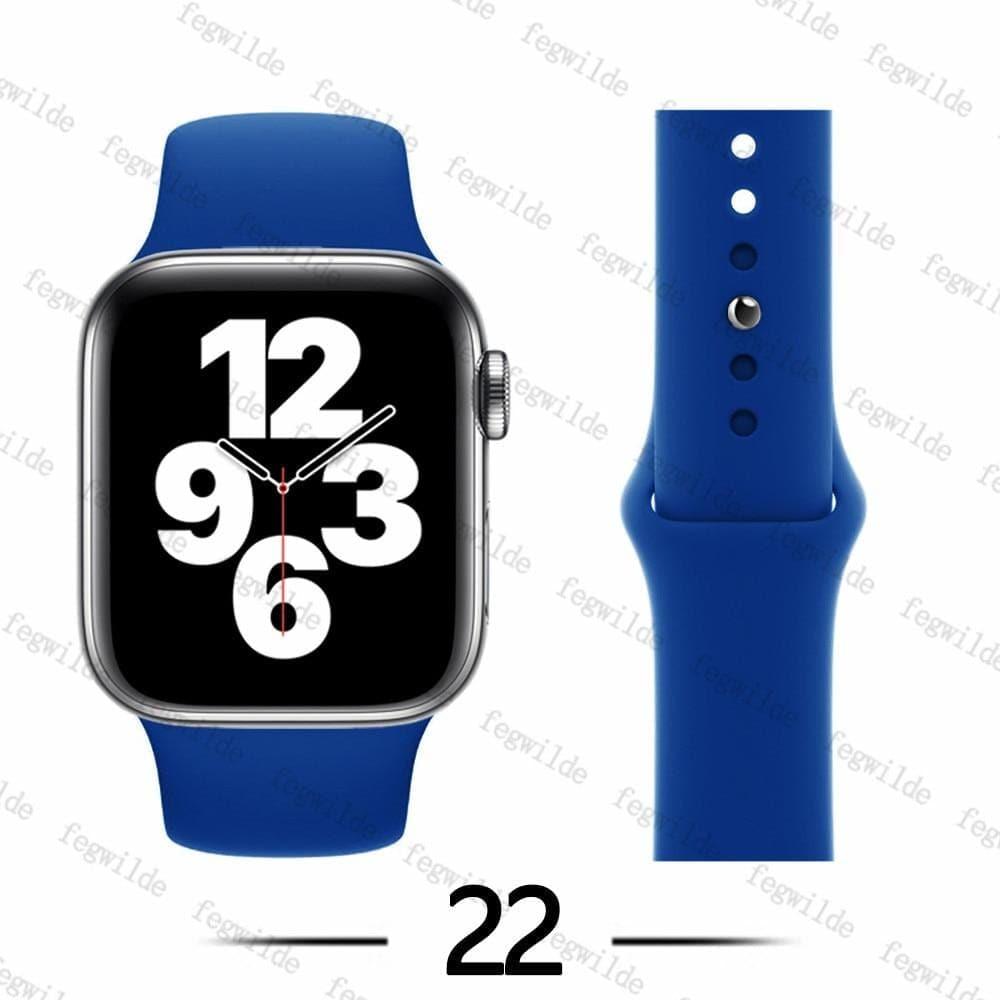 Silicone Strap For Apple Watch Band 44mm 40mm - Ammpoure Wellbeing