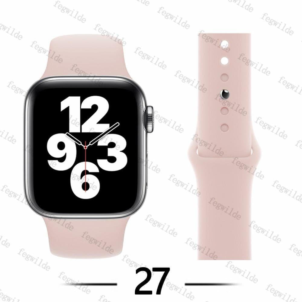 Silicone Strap For Apple Watch Band 44mm 40mm - Ammpoure Wellbeing