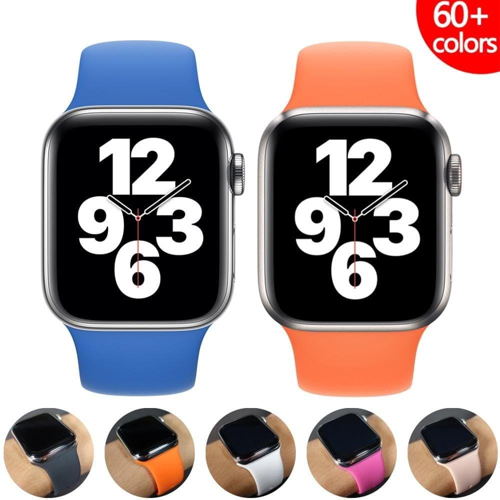 Silicone Strap For Apple Watch Band 44mm 40mm - Ammpoure Wellbeing