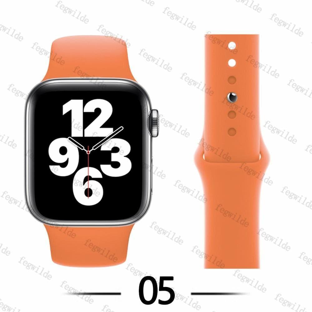 Silicone Strap For Apple Watch Band 44mm 40mm - Ammpoure Wellbeing