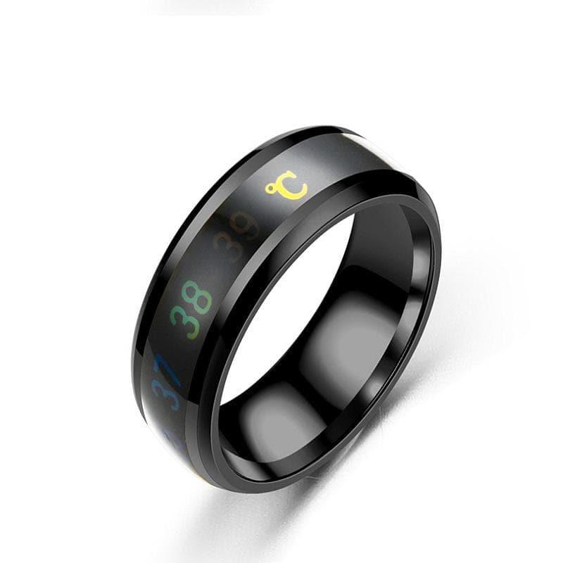 Smart Sensor Body Temperature Ring, Stainless Steel, Real - time Temperature - Ammpoure Wellbeing