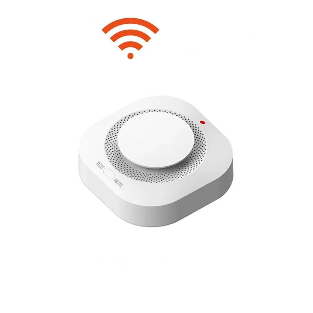 Smart WiFi/Zigbee Smoke Detector Smart Fire Alarm Progressive Sound Photoelectric Smoke Sensor Work with Tuya Zigbee Hub - Ammpoure Wellbeing