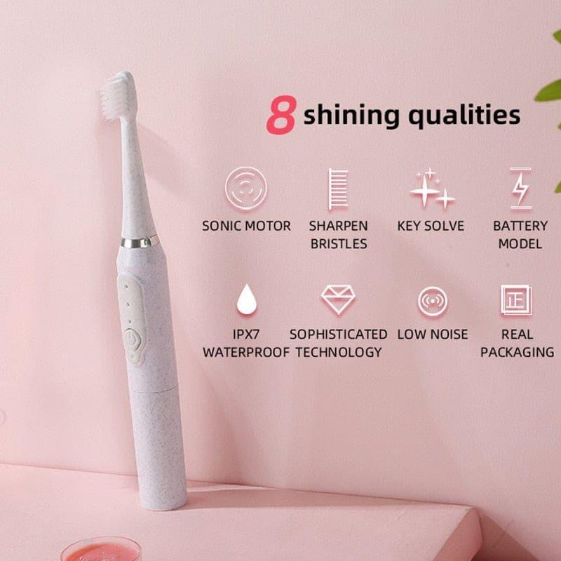 Sonic Electric Toothbrush For Men And Women Adult Non - Rechargeable Soft Fur Full - Automatic Waterproof Coupl - Ammpoure Wellbeing