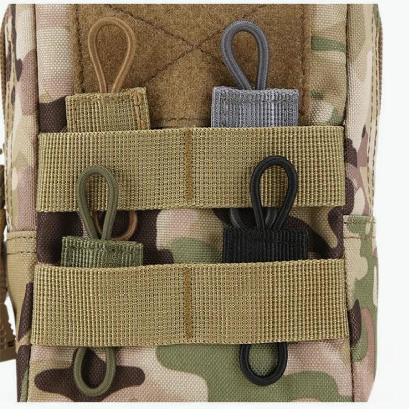 Tactical Molle Elastic Strap Tactical Bag Binding Buckles Outdoor Camping Multitool Retainer For Antenna Stick Pipe Camping Gear - Ammpoure Wellbeing