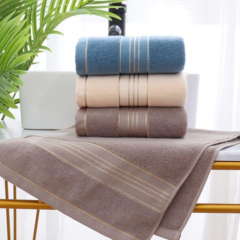 Thickened Cotton Bath Towel Increases Water Absorption Adult Bath Towel Solid Color Golden Silk Soft Affinity Face Towel - Ammpoure Wellbeing