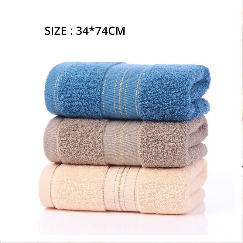 Thickened Cotton Bath Towel Increases Water Absorption Adult Bath Towel Solid Color Golden Silk Soft Affinity Face Towel - Ammpoure Wellbeing