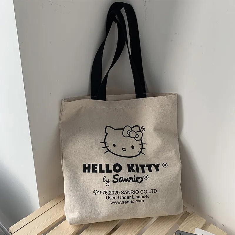 Tote Bag hello kitty Aesthetic Personalized Custom Reusable Grocery Bags Shopping Shoulder Bag cute travel tote bag - Ammpoure Wellbeing