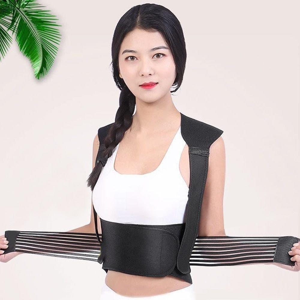 Tourmaline Self - heating Magnetic Therapy Waist Back Shoulder Posture Corrector Spine Lumbar Brace Back Support Belt Pain Relief - Ammpoure Wellbeing