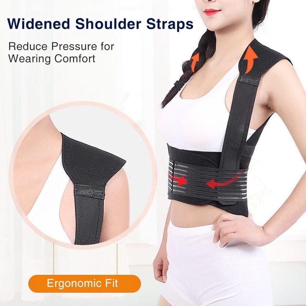 Tourmaline Self - heating Magnetic Therapy Waist Back Shoulder Posture Corrector Spine Lumbar Brace Back Support Belt Pain Relief - Ammpoure Wellbeing