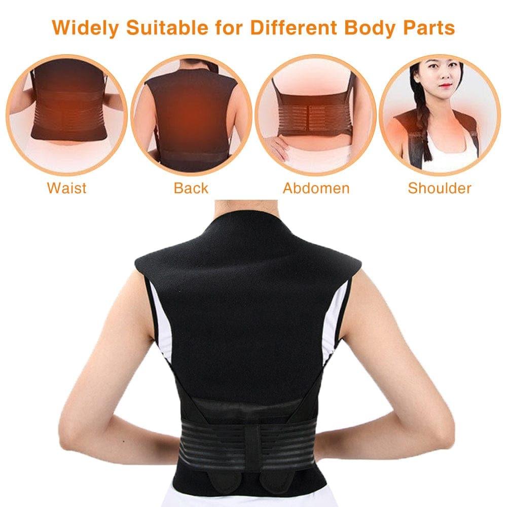 Tourmaline Self - heating Magnetic Therapy Waist Back Shoulder Posture Corrector Spine Lumbar Brace Back Support Belt Pain Relief - Ammpoure Wellbeing