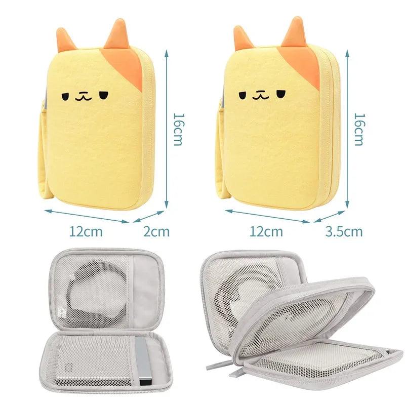 Travel Cable Bag Portable Digital USB Gadget Organizer Cartoon Cute Charger Wires Hard disk Zipper Storage Pouch Earphone Bag - Ammpoure Wellbeing