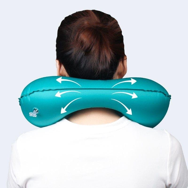 Travel Pillows Airplanes Inflatable Super Light Portable Neck Pillow U - Shape Automatic Inflatable Cervical Vertebr Pillow - Ammpoure Wellbeing