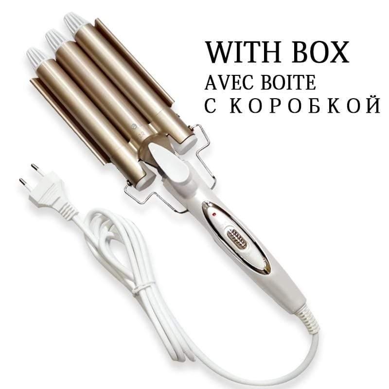 Triple barrel curling iron wave hair curlers - Ammpoure Wellbeing