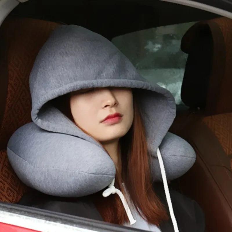 U - shaped Hooded Travel Home Pillows Car Seats Office Aircraft Pillows Neck Pillows Lightweight Sleeping Pads Popular New Models - Ammpoure Wellbeing